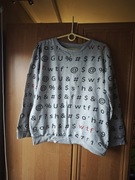 Bluza damska Sinsay rozmiar M szara z napisami w literki
