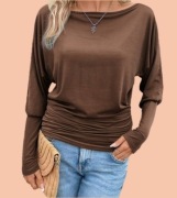 Czekoladowa bluzka-tunika S/36 NOWA