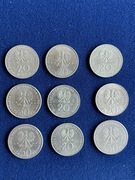 Zestaw monet PRL - 9 sztuk