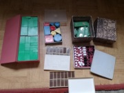 Klocki logicznego myślenia szachy domino PRL 6 sztuk