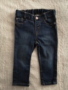 Granatowe regulowane spodnie jeansowe jeansy H&M 80