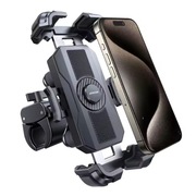 MOTOCYKLOWY UCHWYT NA TELEFON ROWER KIEROWNICĘ ANTYWIBRACYJNY BLOKADA, 360°