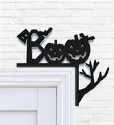 Narożnik nad drzwi, ozdoba na Halloween, HDF czarny, wzory 