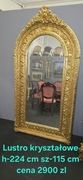 Kryształowe lustro zlote