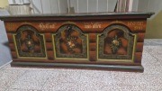 Malowana skrzynia ludowa z 1849r | 120 cm x 59cm | motywy kwiatowe, klucz