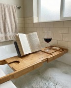 Regulowana półka wannowa Songmics bambusowa SONGMICS