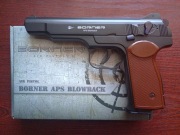 Pistolet wiatrówka Borner APS Stieczkin Blowback 4.5 mm Co2