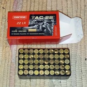 Łuski - 50 łusek .22LR + pudełko + koszyczek NORMA TAC-22