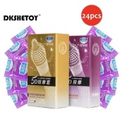 24 szt., lateksowe prezerwatywy 5D w kropki, 24 szt. w zestawie, dostawa p