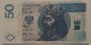 50 ZŁ KAZIMIERZ WIELKI 2017 r. SERIA CA 07.. STAN 1 UNC