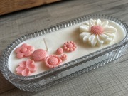 Świeca świeczka sojowa naturalna dekoracyjna ozdobna w szkle kwiaty las