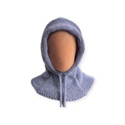 Dwuwarstwowa Kominiarka, Balaklawa, Komin z kapturem 100% ALPAKA Handmade 