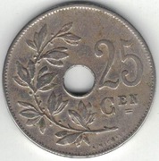 Belgia 25 centymów centimes 1921 E - 26 mm - nr 1
