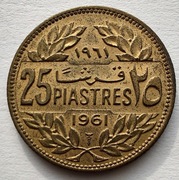 LIBAN 25 Piastres 1961 okołoMENNICZA