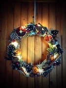 Wianek świąteczny handmade trwały naturalny