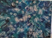 10. Abstrakcja ręcznie malowany 60 80 niebieski śwąteczny bombki choinka