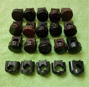 Stare uchwyty OM-16 bakelit - loft vintage przedwojenne 20 szt