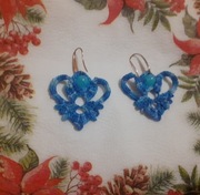 Kolczyki szydełkiem robione 