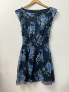 Granatowa sukienka w kwiaty letnia kwiatki Mela Loves London rozmiar S 36
