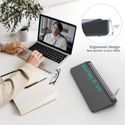 Szklana klawiatura do komputera z tablica notatki notes biura dzieci