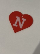 Brelok z wybraną przez siebie literą - serce 