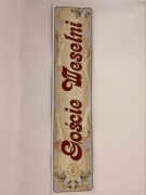 Tablica samochodowa ozdobna na wesele dla gości