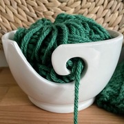 CIĘŻKA CERAMICZNA MISKA NA WŁÓCZKĘ – MISECZKA DO WEŁNY MISA NA WEŁNĘ