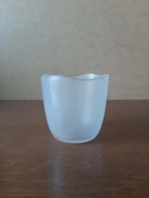 Szklany matowy wazon osłonka na świeczkę szklanka z matowego szkła tulipan