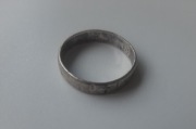 Srebrną obrączka 925 - pamiątka z PRL 
