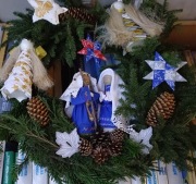 Wianek 50 cm, święta Rodzina, Boże Narodzenie