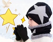 Nowy Zestaw 3czesciowy Czapka, Komin i Rękawiczki 