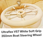 koło sterowe 35cm boat steering wheel ultraflex v57 stal nierdzewna morskie
