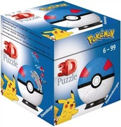 Ravensburger Pokemon Puzzle 3d Kula Net Ball 54 elem.