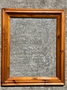 Duża stara rama drewniana ze szkłem na obraz lustro 65x55