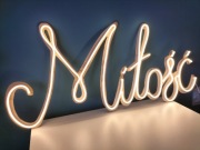 Neon Miłość napis podświetlany 