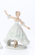 Porcelanowa figurka tańczącej damy, tancerka Wallendorf