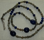 Bransoletka 80 cm kamień naturalny labradoryt z szafirem nr 80