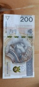 Banknot kolekcjonerski 200 zł seria AA 8970149 UNC