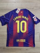 Koszulka domowa FC Barcelona La Liga nr 10 Lamine Yamal rozmiar L
