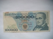 POLSKA BANKNOT  PRL 100000 zł 1990 rok seria BE