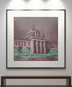 Oryginalny kolaż, "Berchitecture" z sygnaturą i certyfikatem autentyczności