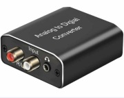 Konwerter optyczny analogowo-cyfrowy Toslink R/L RCA