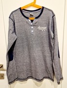 Bluzka z długim rękawem 146 / 152 cm niebieska z granatowym Brooklyn