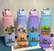 Bidon MINECRAFT 750 ML Nieprzeciekalna Butelka Creeper Steve Do Wyboru