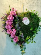 Serce z mchu dekoracja do powieszenia 