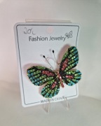 Broszka motyl cyrkonie