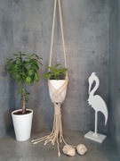 Kwietnik wiszący # 4, h 130 wewn/zewn. Makrama.