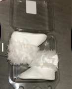 Buciki niemowlęce CHRISTOPHER DZIEWCZĘCE Kozaki BIAŁE rozmiar 17