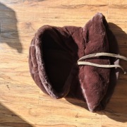 nowy ciepły brązowy szalo-kaptur rozmiar L brak metki