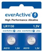 2x Bateria alkal. everActive AG10 G10 LR1130 LR54